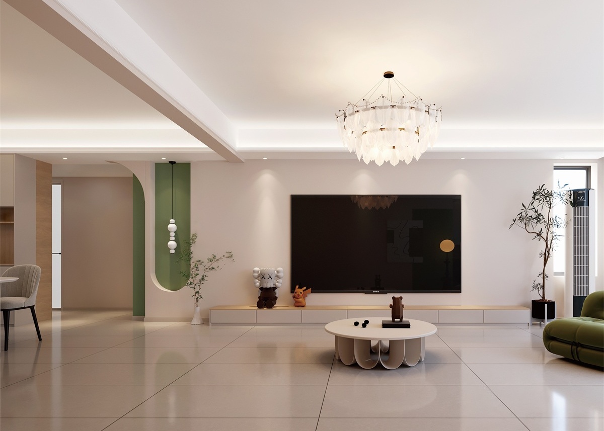 中海河山郡 | 133㎡輕法式浪漫，『奶油白+薄荷綠』美的剛剛好！