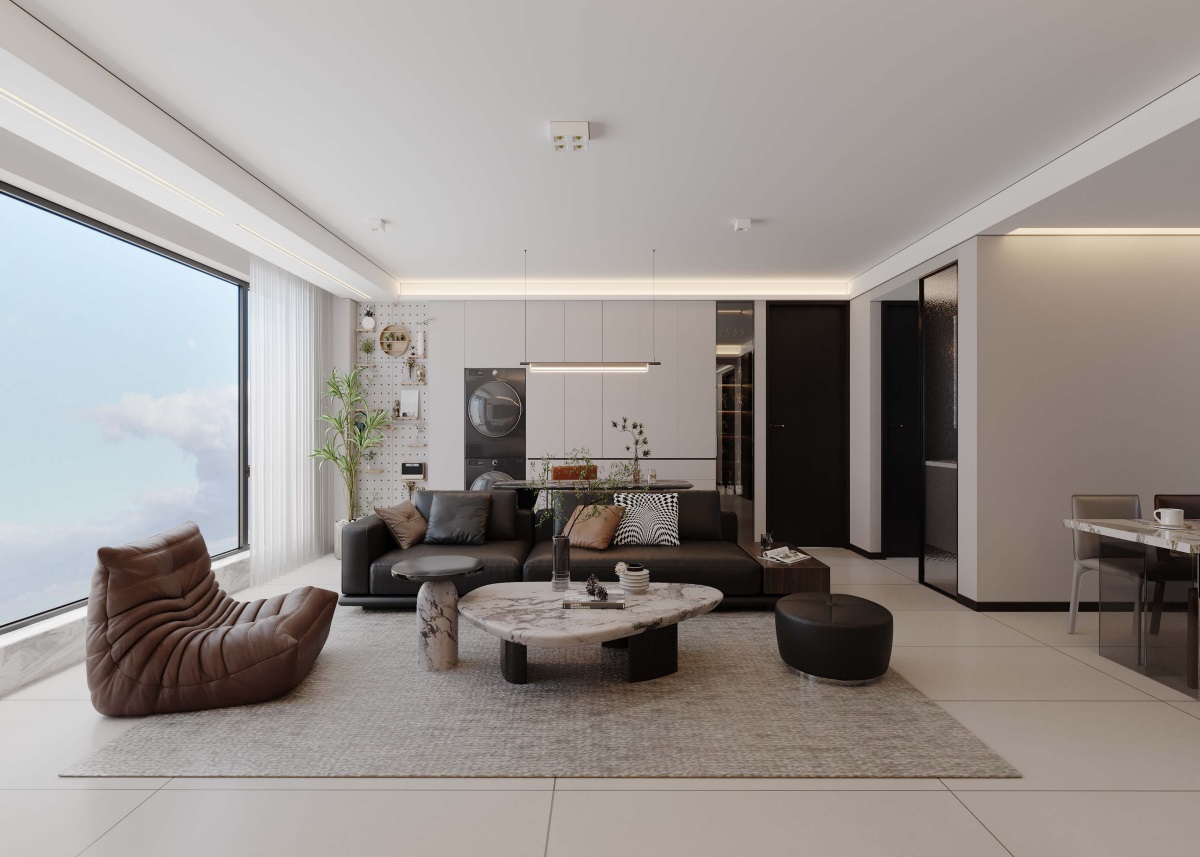 光耀上院128㎡ | 高效“去班味”的舒適現(xiàn)代風！開啟治愈系慢生活~