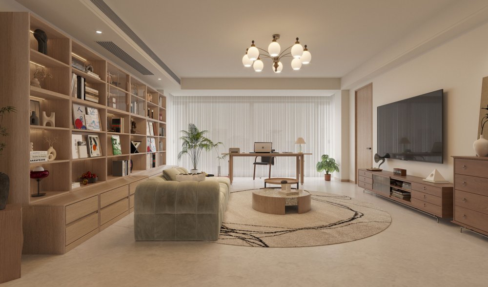 舊房改造 | 住進(jìn)知識(shí)分子味的松弛原木家，170平“高智感”百看不厭！